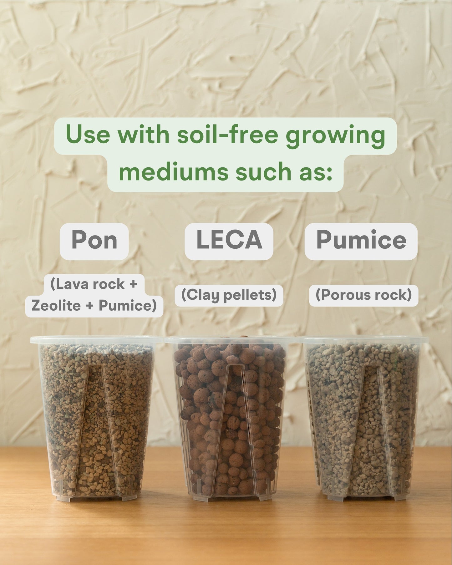 Clear pots for LECA and Semi Hydro