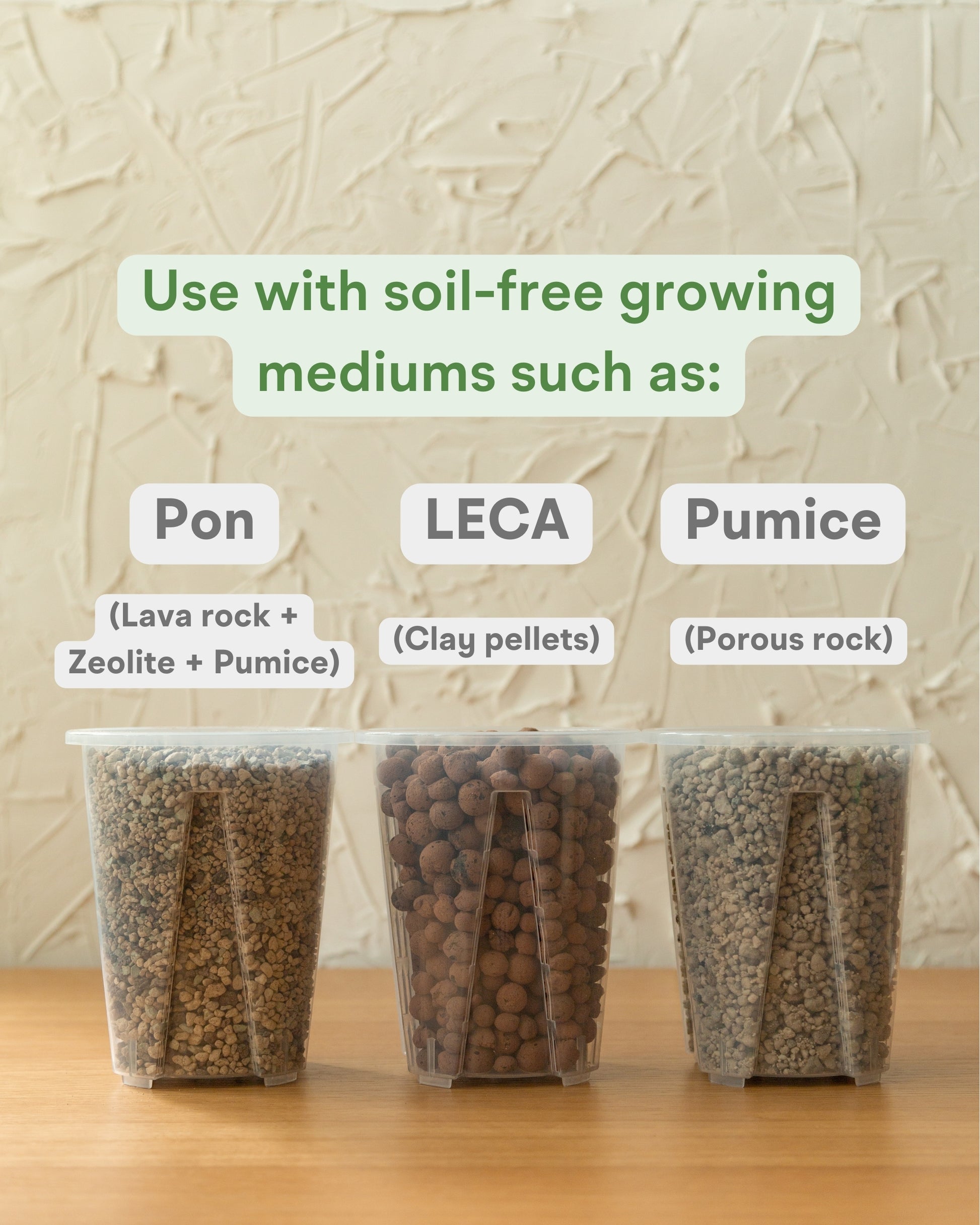 Clear pots for LECA and Semi Hydro